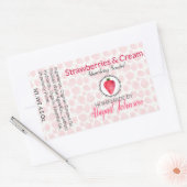 Aardbei Handgemaakte zelfgemaakte zeep | Cadeaulab Rechthoekige Sticker (Envelop)