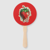 Aardbei Handwaaier (Achterkant)