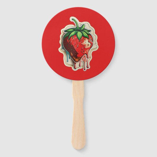 Aardbei Handwaaier (Voorkant)