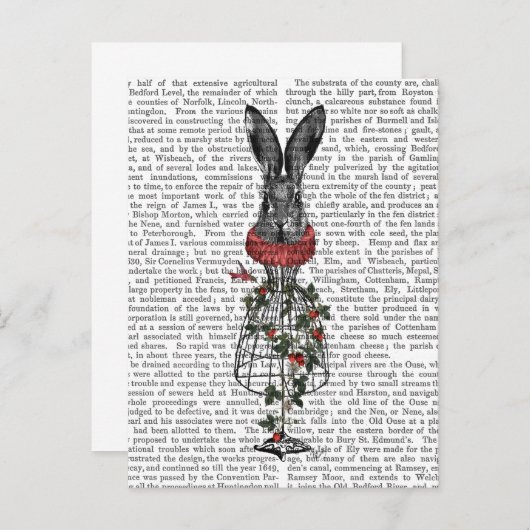 Aardbei Hare Briefkaart (Voorkant / Achterkant)