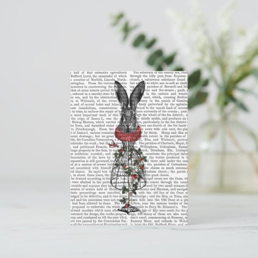 Aardbei Hare Briefkaart (Staand voorkant)