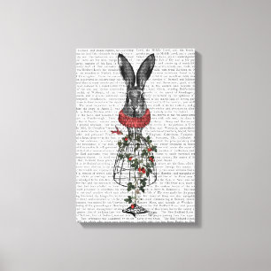 Aardbei Hare Canvas Afdruk