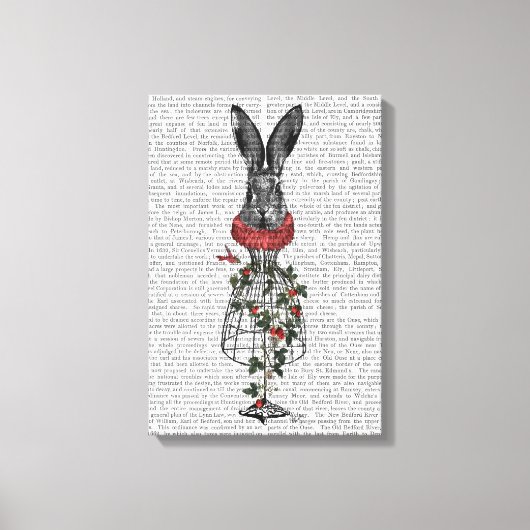 Aardbei Hare Canvas Afdruk (Voorkant)