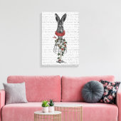 Aardbei Hare Canvas Afdruk (Insitu (Woonkamer))