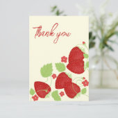 Aardbei Hartelijk dank Bedankkaart (Staand voorkant)