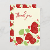 Aardbei Hartelijk dank Bedankkaart (Voorkant / Achterkant)