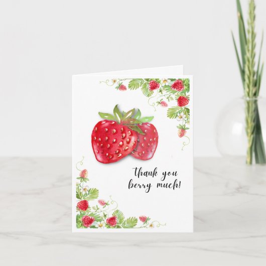 Aardbei Hartelijk dank, Berry Much Kaart (Voorkant)