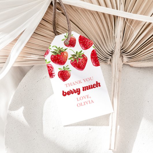 Aardbei Hartelijk dank, Berry Vor Cadeaulabel