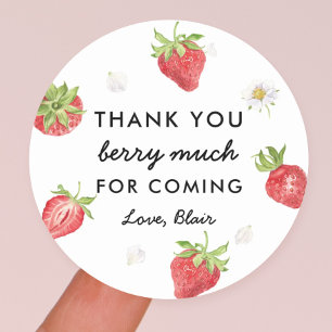 Aardbei Hartelijk dank, Berry Vor Ronde Sticker