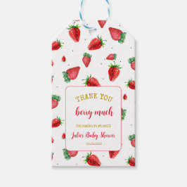 Aardbei Hartelijk dank voor Berry Cadeaulabel