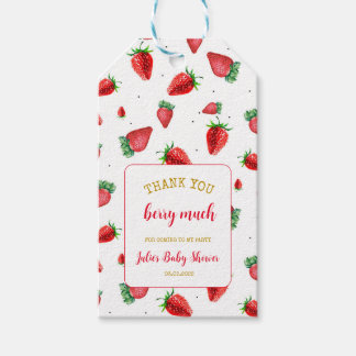 Aardbei Hartelijk dank voor Berry Cadeaulabel