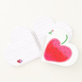 Aardbei hartvormig notitieboek (Binnen)