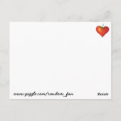 Aardbei Heart Briefkaart (Achterkant)
