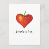 Aardbei Heart Briefkaart (Voorkant)