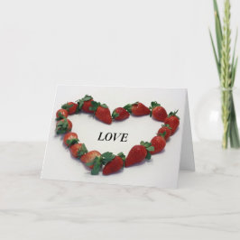 Aardbei Heart Feestdagen Kaart