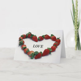 Aardbei Heart Feestdagen Kaart