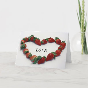 Aardbei Heart Feestdagen Kaart