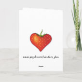 Aardbei Heart Kaart (Achterkant)