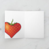 Aardbei Heart Kaart (Binnen)