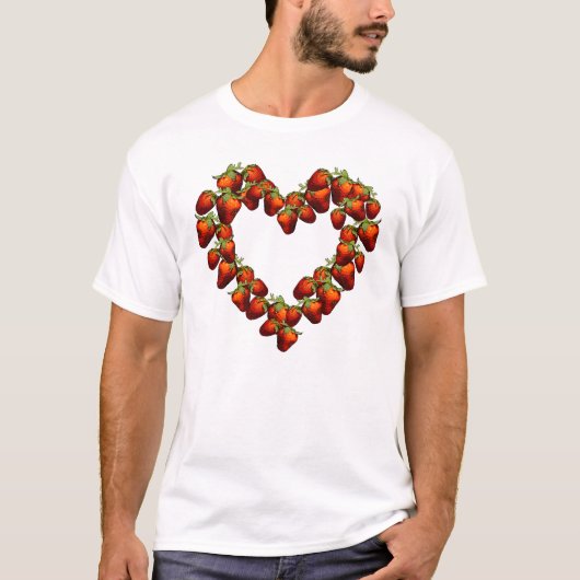 Aardbei Heart T-shirt (Voorkant)