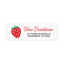Aardbei Hearts Berry Sweet Address Label