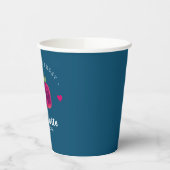 Aardbei Hearts Birthday Girl Blue Green Papieren Bekers (Links)