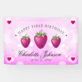 Aardbei Hearts Birthday Girl Pink Spandoek