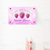 Aardbei Hearts Birthday Girl Pink Spandoek (Insitu)
