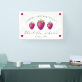 Aardbei Hearts Birthday Girl White Spandoek (Beurs)