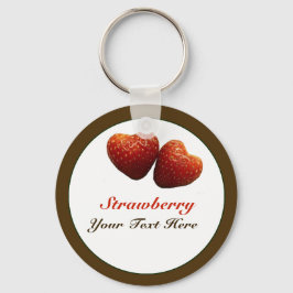Aardbei Hearts Sleutelhanger