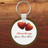 Aardbei Hearts Sleutelhanger (Voorkant)