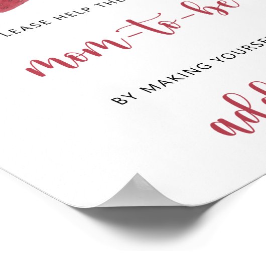 Aardbei - Help de Drukke Moeder-to-Be Poster (Hoek)