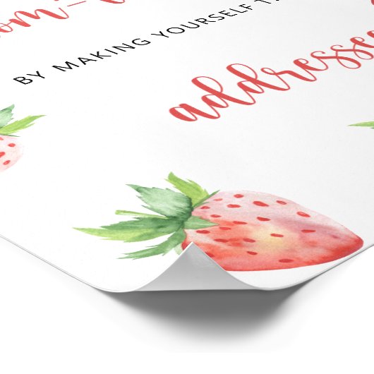 Aardbei - Help de Drukke Moeder-to-Be Poster (Hoek)