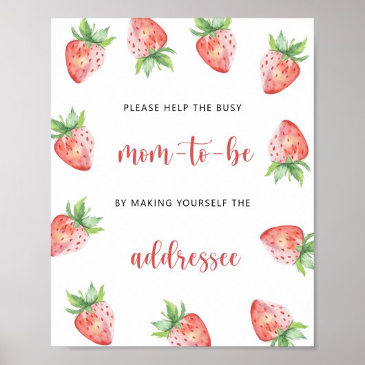 Aardbei - Help de Drukke Moeder-to-Be Poster (Voorkant)