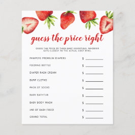 Aardbei het Baby shower met de prijs