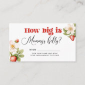 Aardbei hoe groot is mama buik spel informatiekaartje (Voorkant)