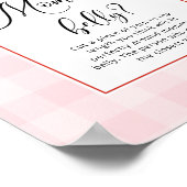 Aardbei hoe groot is mama's buik spel poster (Hoek)