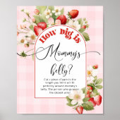 Aardbei hoe groot is mama's buik spel poster (Voorkant)