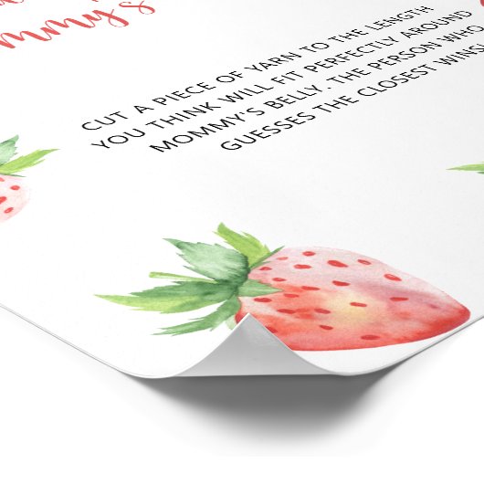 Aardbei - hoe groot is mama's buik spel poster (Hoek)