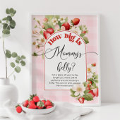 Aardbei hoe groot is mama's buik spel poster
