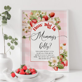Aardbei hoe groot is mama's buik spel poster