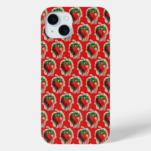 Aardbei-Hoesje-Mate iPhone-draagtas Case-Mate iPhone Case (Achterkant)