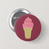 Aardbei Ice Cream Ronde Button 5,7 Cm (Voorkant /achterkant)