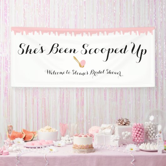 Aardbei Ice Cream Social Welkom Vinyl Banner (Feest)