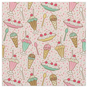 Aardbei Ice Cream Stof