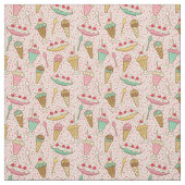 Aardbei Ice Cream Stof (Swatch)