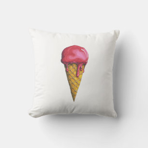 Aardbei Ice-crèmecone Kussen