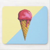 Aardbei Ice-crèmecone Muismat (Voorkant)