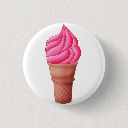 Aardbei Icecream - Button (Voorkant)