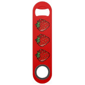 Aardbei Icoon Balk Sleutel Speed Flessenopener (Voorkant)